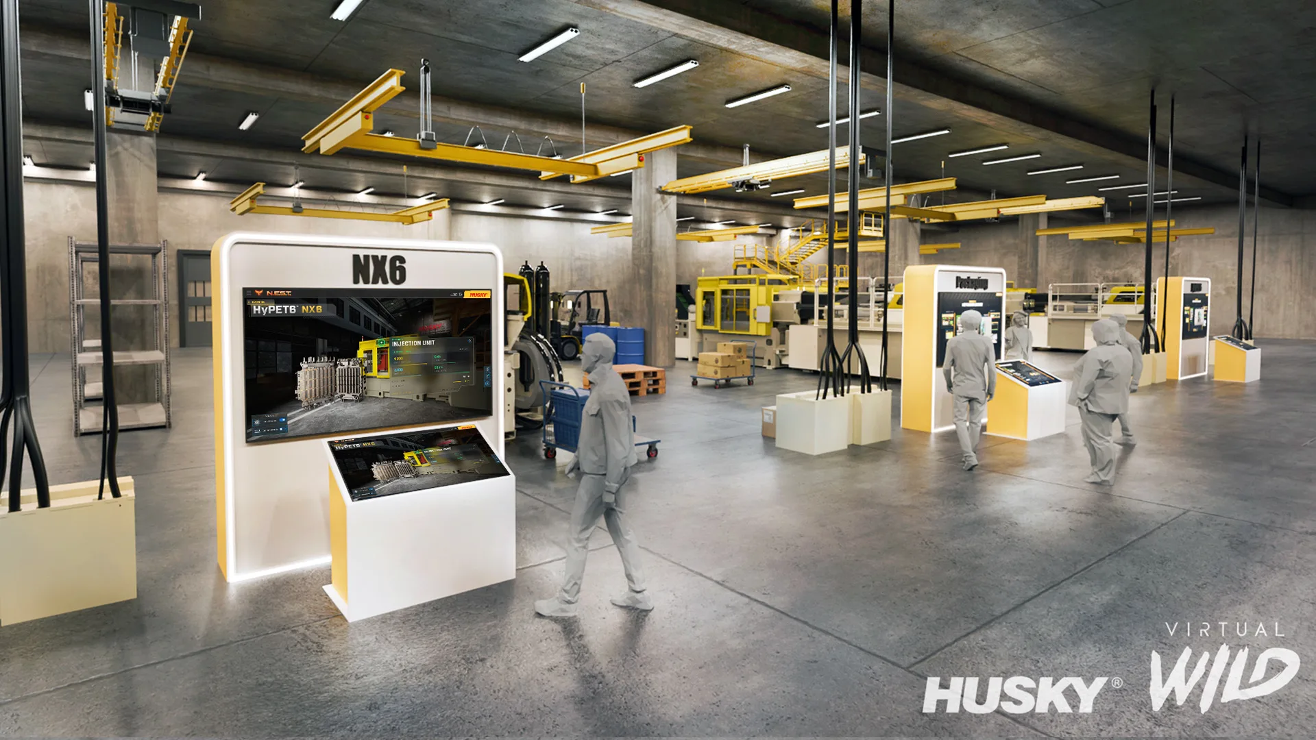 Husky headquarters concept showing digital demos throughout the customer journey