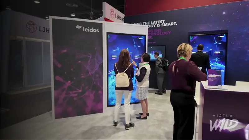 Leidos NSS sales platform in use at a defense exhibition