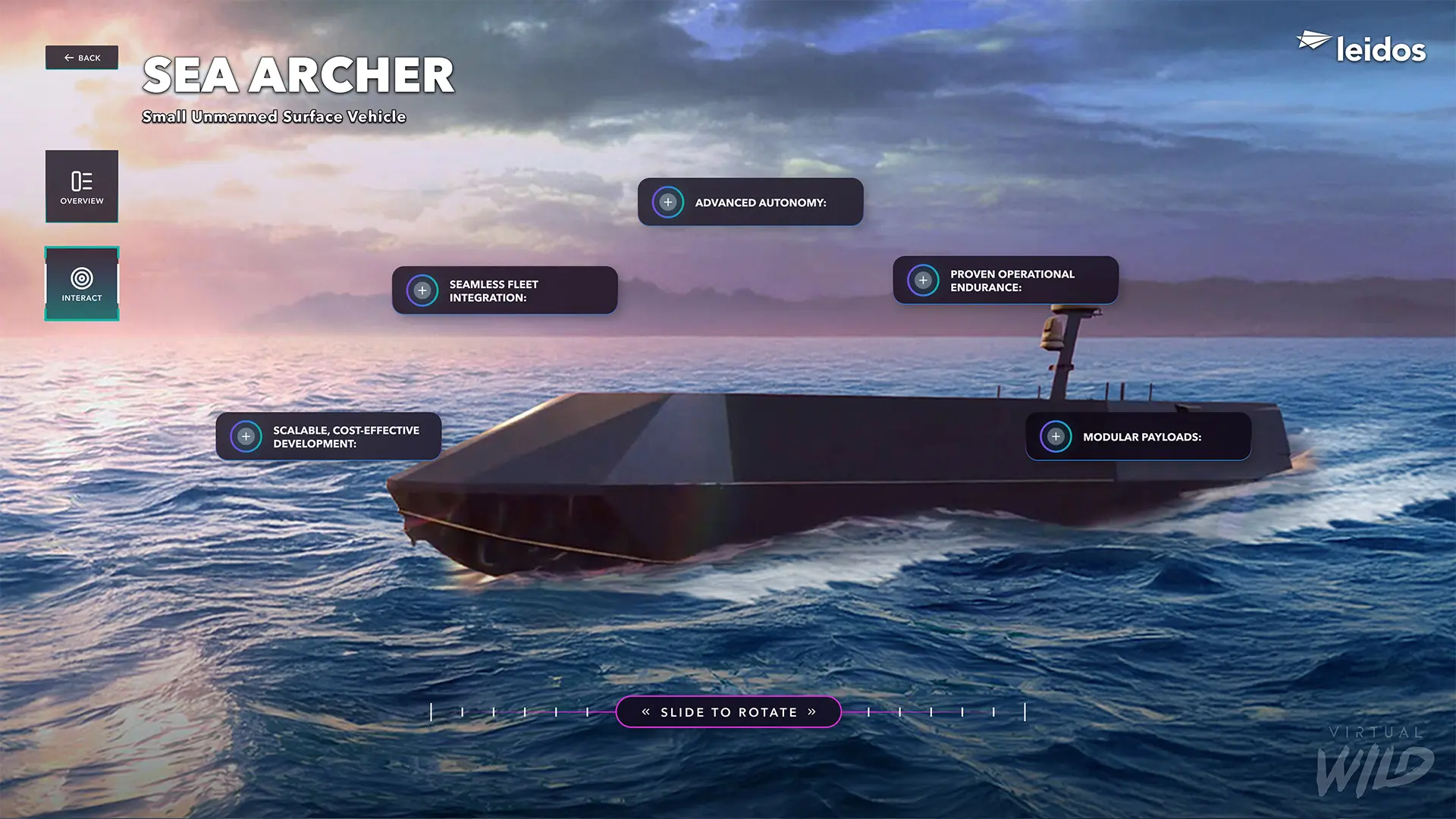 Sea Archer product experience within the platform