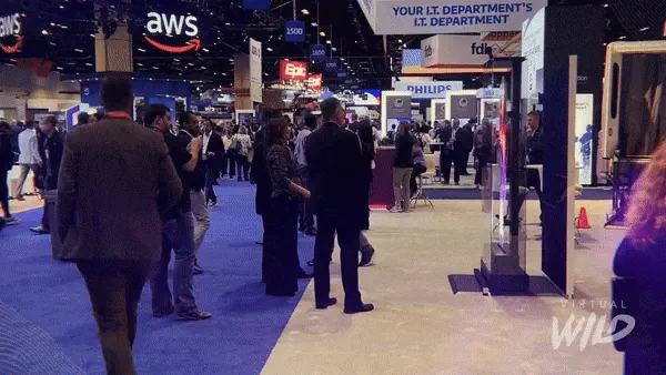 Leidos hologram installation engaging healthcare show attendees