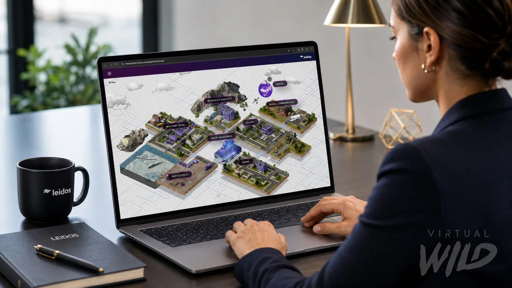Leidos health-services platform presented as a web-based sales tool
