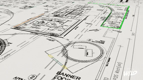 Animated Husky exhibit blueprint visualization
